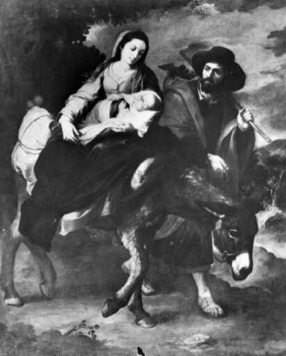 Flight Into Egypt 1650 Bartolome Esteban Murillo (1617-1682 Spanish) Oil on Canvas Stretched Canvas - (24 X 36)