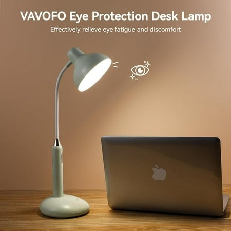 Wireless Touch Control Desk Lamp 6781-2700-7000K Color Temperature  700LM  Eye-Caring LED Desk Light with USB-C Charging  Adjustable Brightness  360°