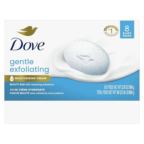 Dove Beauty Bar Soap 8 Bars Gentle Exfoliating, for Soft, Smooth Skin, Gently Renews Skin 3.75 Oz thumbnail