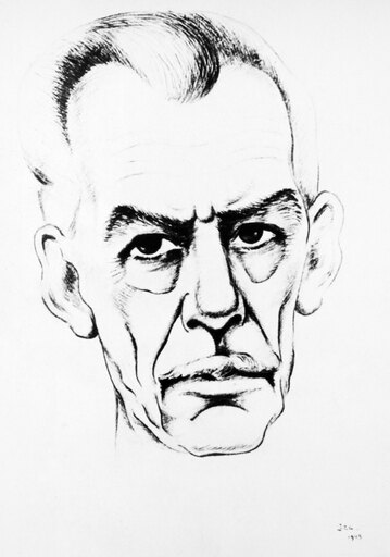 Eugene ONeill (1888-1953) Namerican Playwright Drawing 1945 by Mai-Mai Sze Stretched Canvas - (24 X 36)