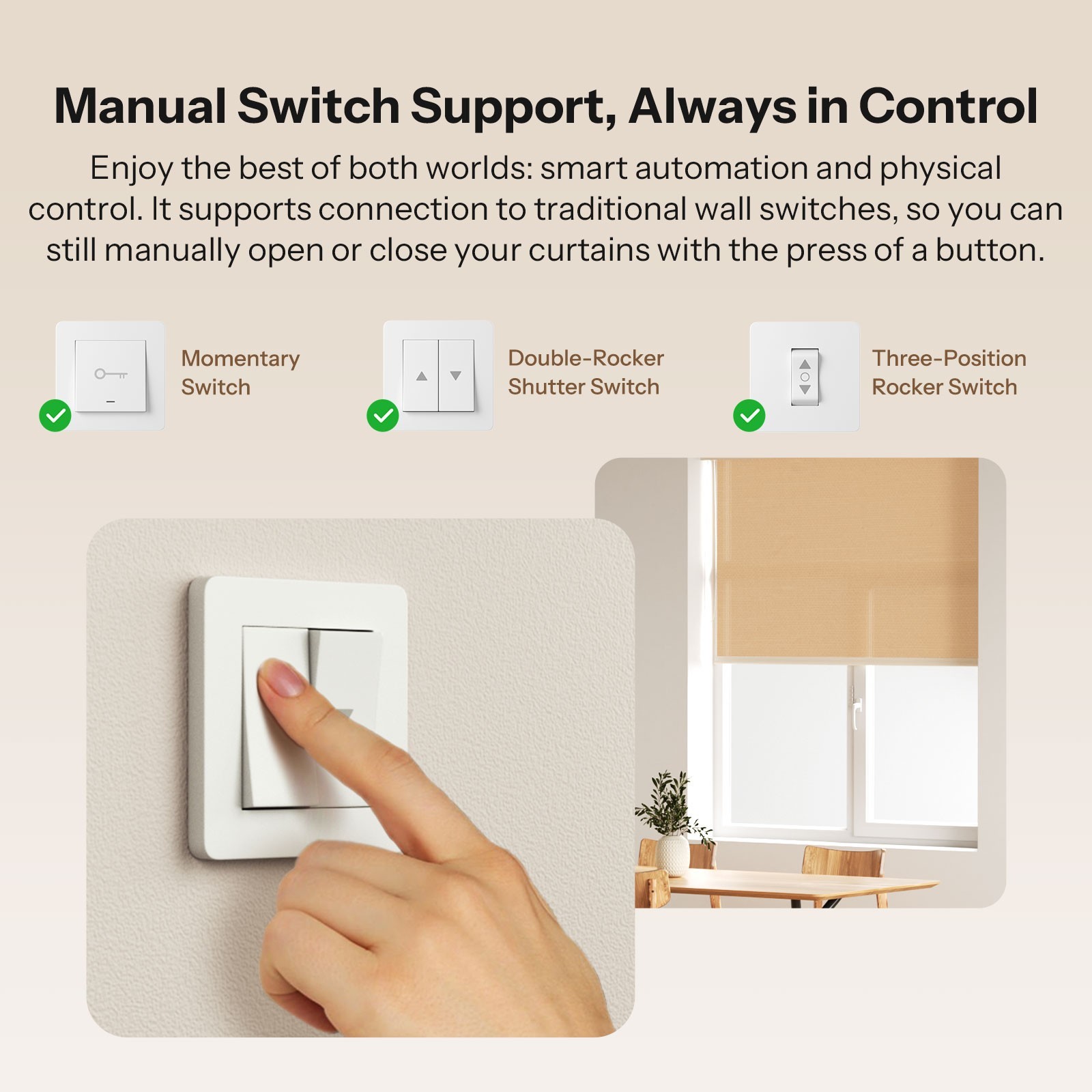 SONOFF MINI-ZBRBS Zigbee Smart Roller Shutter Switch Mini Size Smart Scene Signal Booster Transform Curtains Sonoff Zigbee Hub thumbnail