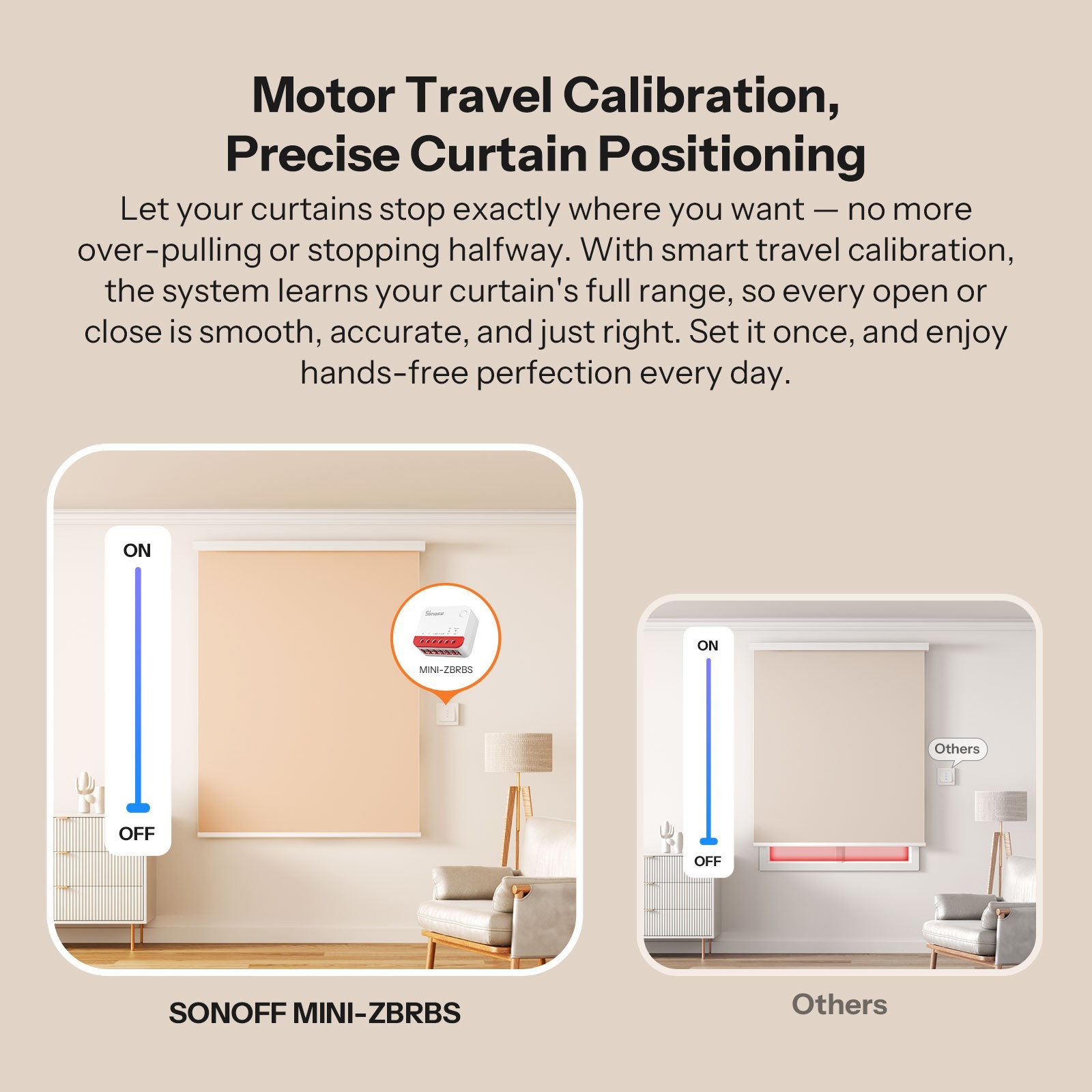 SONOFF MINI-ZBRBS Zigbee Smart Roller Shutter Switch Mini Size Smart Scene Signal Booster Transform Curtains Sonoff Zigbee Hub thumbnail