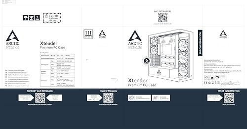 ARCTIC Xtender VG (White) Premium E-ATX PC Case with Vertical GPU Mounting thumbnail