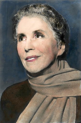 Isak Dinesen (1885-1962) Npseudonym of Karen Blixen Danish Writer Oil Over a Photograph 1953 Stretched Canvas - (24 X 36)
