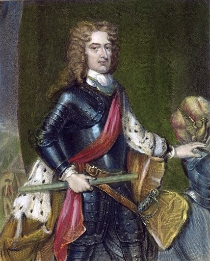 John Churchill (1650-1722) N1St Duke of Marlborough English Military Commander Steel Engraving English 1836 After Sir Godfrey Kneller Stretched Canvas