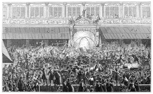 France Strasbourg 1744 Ndistribution of Food to the People in Strasbourg France Engraving 1875 Stretched Canvas - (18 X 24)