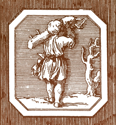 Christmas Yule Log 1679 Nbringing in the Yule Log Detail of an Engraving After Charles Le Brun 1679 Stretched Canvas - (18 X 24)