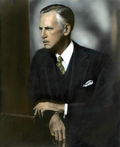 Eugene ONeill (1888-1953) Namerican Playwright Oil Over a Photograph 1933 Stretched Canvas - (24 X 36)