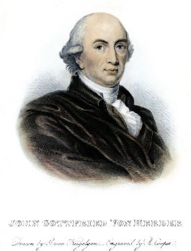 Johann Gottfried Von Herder N(1744-1803) German Philosopher and Writer Colored Line and Stipple Engraving English 19Th Century Stretched Canvas - (18