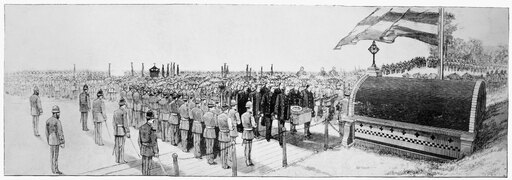 Burial of Ulysses S Grant Ndepositing the Coffin of Ulysses S Grant in the Tomb and Firing of Volleys of Musketry by the 7Th and 22Nd Regiments NGSNY