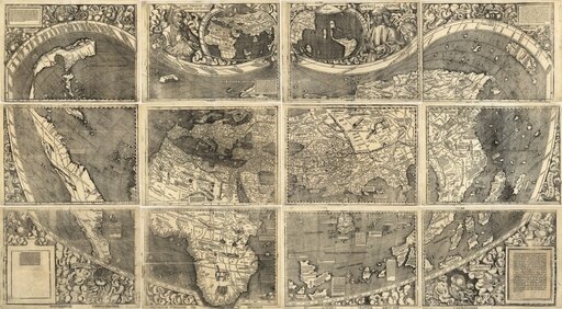 Map Waldseemueller 1507 NUniversalis Cosmographia Secundum Ptholomaei Traditionem Et Americi Vespucii Alioru[M]Que Lustrationes Map by Martin Waldseem