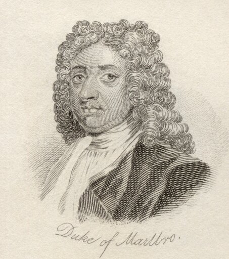 John Churchill 1St Duke of Marlborough 1650 to 1722 English General and Statesman from the Book Crabbs Historical Dictionary Published 1825 Stretched
