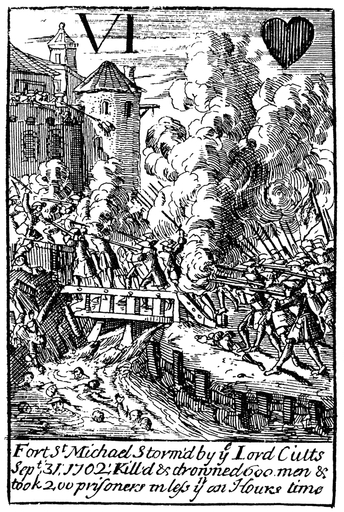 John Churchill (1650-1722) N1St Duke of Marlborough English Military Commander the Storming of Fort St Michael During the War of the Spanish Successio
