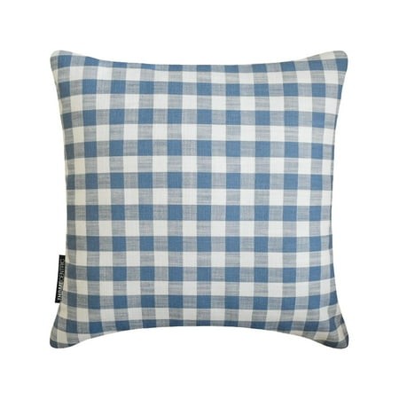 Buffalo Checks Blue Decorative Throw Pillow Covers 22 X22  | Contemporary Cotton Cushion Cover Checkered | Farmhouse  Nursery Decor Pillowcases for Co