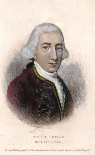 Pierce Butler (1744-1822) Namerican Politican Etching 1888 by Albert Rosenthal Stretched Canvas - (24 X 36)