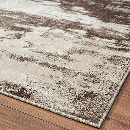 LUXE WEAVERS Euston Collection 7681 Brown 2x7 Modern Abstract Area Rug