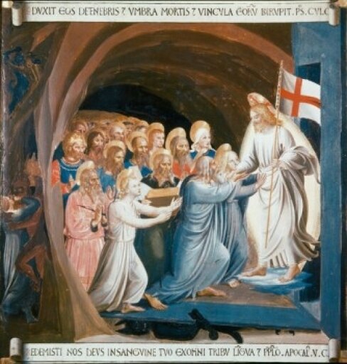 Christ in Limbo 1438-1445 Fra Angelico (ca1395-1455 Italian) Muse Di San Marco Florence Stretched Canvas - Fra Angelico (24 X 36)