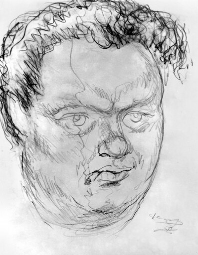 Dylan Thomas (1914-1953)Nwelsh Poet Drawing C1940 by Mervyn Levy Stretched Canvas - (18 X 24)