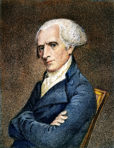 Elbridge Gerry (1744-1814) Namerican Statesman Stipple Engraving 19Th Century After a Drawing 1798 by John Vanderlyn Stretched Canvas - (18 X 24)