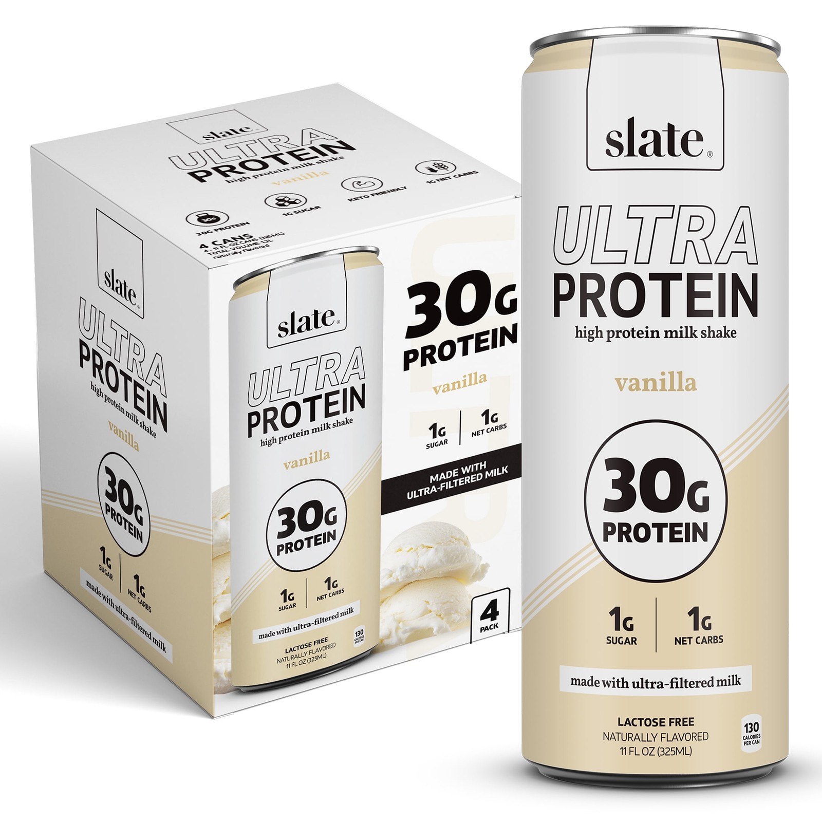 Slate Milk Vanilla Ultra 30g Protein Shake - 11 Fl Oz Can
