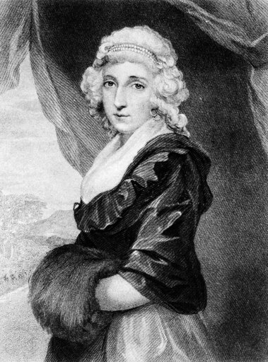 Abigail Adams (1744-1818) Namerican First Lady Wife of President John Adams Line Engraving by HS Sadd After a Painting by John Singleton Copley Stretc
