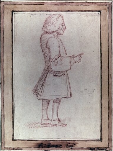 Alexander Pope (1688-1744) Nenglish Poet Red Chalk Drawing C1738-43 by William Hoare Stretched Canvas - (18 X 24)