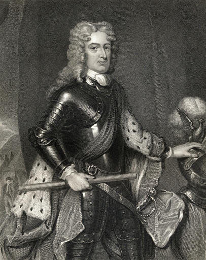 John Churchill 1St Duke of Marlborough 1650-1722 Imperial Prince English General from the Book Lodge S British Portraits Published London 1823 Stretch