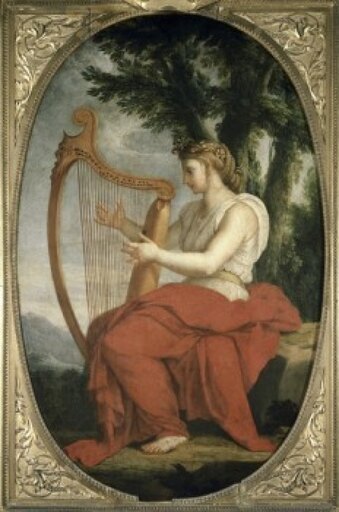 Calliope 1645-1650 Eustache Le Sueur (1616-1655 French) Oil on Canvas Musee Du Louvre Paris France Stretched Canvas - Eustache Le Sueur (24 X 36)
