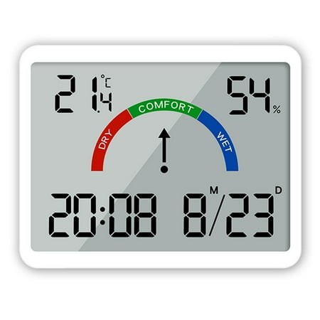 White 9905(B)$ Wall-Mountable for LCD Multi-Function Temperature Electronic Clock