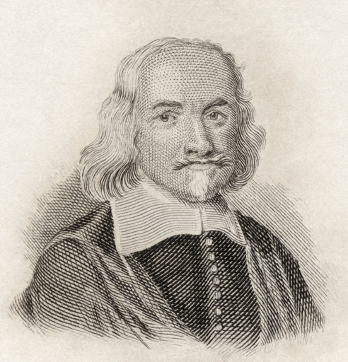 Thomas Hobbes 1588 to 1679 English Political Philosopher from Crabbs Historical Dictionary Published 1825 Stretched Canvas - Ken Welsh Design Pics (14