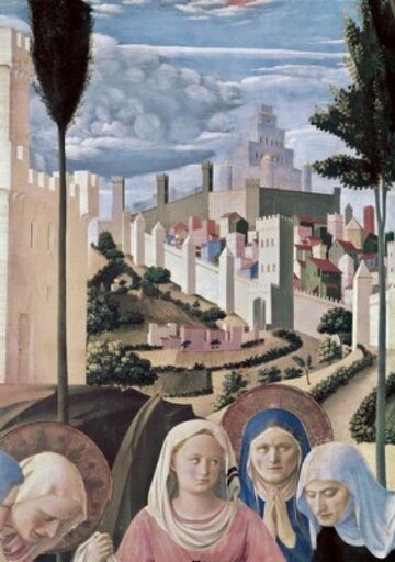 The Deposition Detail 3 1438-1445 Fra Angelico (ca1395-1455 Italian) Fresco Museo Di San Marco Florence Italy Stretched Canvas - Fra Angelico (24 X 36