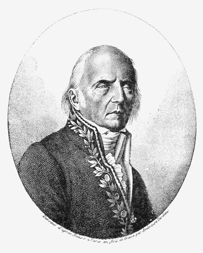 Chevalier De Lamarck N(1744-1829) Jean Baptiste Lamarck French Naturalist Portrait of Lamarck When Old and Blind in the Costume of a Member of the Ins