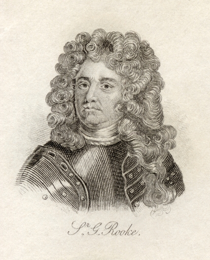 Sir George Rooke 1650 - 1709 English Naval Commander and Admiral from the Book Crabbs Historical Dictionary Published 1825 Stretched Canvas - Ken Wels