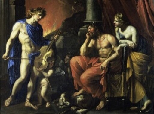 Orpheus Before Pluto Francois Perrier (1590-1650 French) Musee Du Louvre Paris France Stretched Canvas - Francois Perrier (24 X 36)