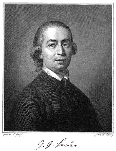 Johann Gottfried Von Herder N(1744-1803) German Philosopher and Writer at Age 41 Line Engraving German 19Th Century After a Painting by Anton Graff St