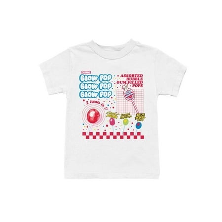 Officially Licensed Blow Pop Bubble Gum Lollipop Assortment Youth S T-shirt