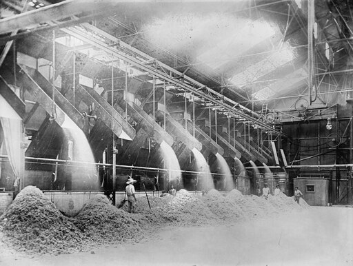 Hawaii Sugar Refinery Nthe Delivery of Bagasse the by-Product of Sugar Cane After the Juice Is Extracted to a Room in a Sugar Refinery in Hawaii Photo