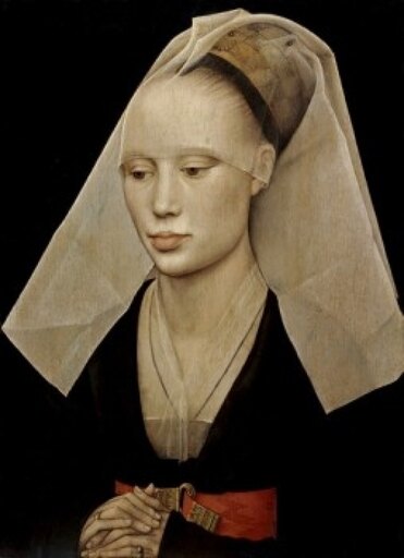 Portrait of a Lady C 1455 Rogier Van Der Weyden (ca1399-1464 Netherlandish) Oil on Wood Panel National Gallery of Art Washington DC Stretched Canvas -