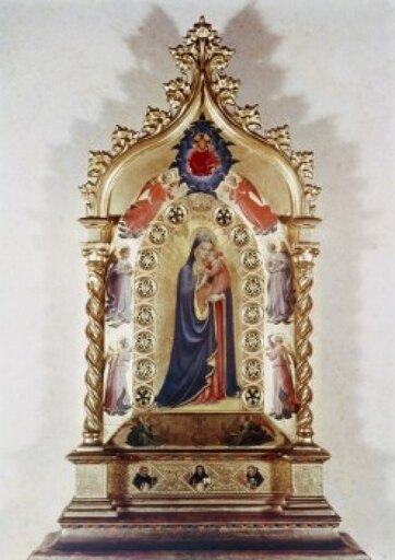 Madonna of the Stars Fra Angelico (ca1395-1455 Italian) Gilded Wood Stretched Canvas - Fra Angelico (24 X 36)