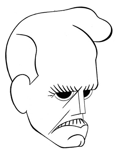 Eugene ONeill (1888-1953) Namerican Playwright Caricature 1929 by Eva Herrmann Stretched Canvas - (24 X 36)