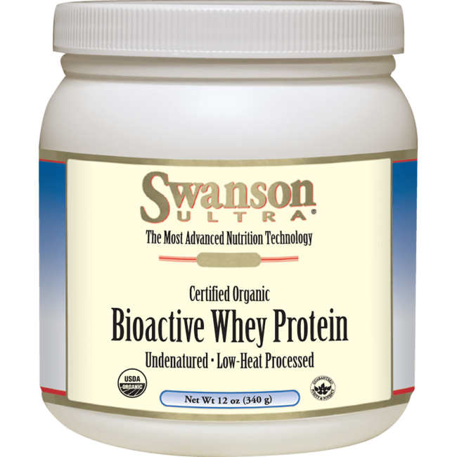 Swanson Ultra Organic Bioactive Whey Protein Powder - Unflavored 12 Oz Powder