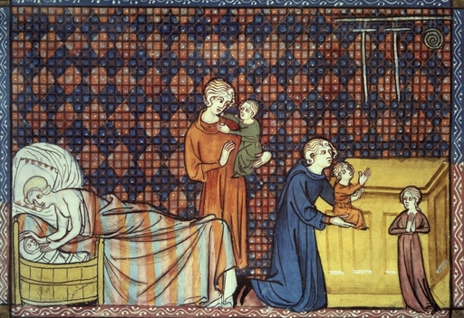 1136 Guillaume of Saint-Pathus Stretched Canvas - (36 X 24)