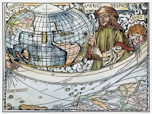 Amerigo Vespucci (1454-1512) Ndetail from Map of the World and Account of VespucciS Voyage 1507 by Martin Waldseemuller Who Suggested That the New Wor