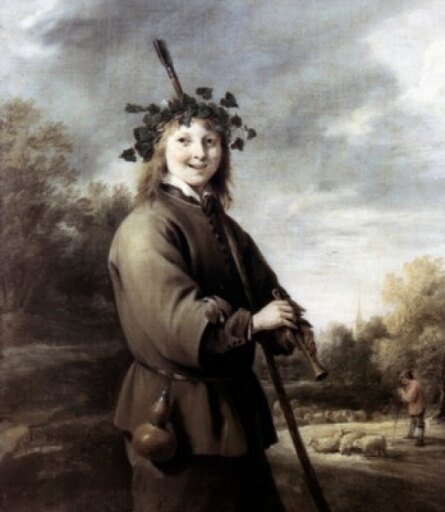 A Shepherd by David Teniers the Younger 1640-1650s 1610-1690 Stretched Canvas - David Teniers (24 X 36)