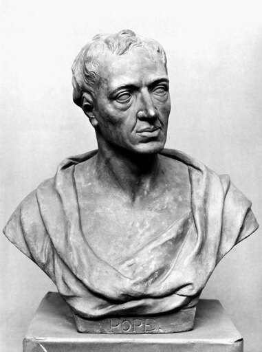 Alexander Pope (1688-1744) Nenglish Poet Plaster Cast of Bust by Louis FranOis Roubiliac C1738 Stretched Canvas - (18 X 24)