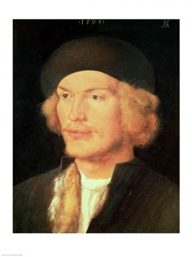 Young Man 1507 Stretched Canvas - Albrecht Durer (18 X 24)