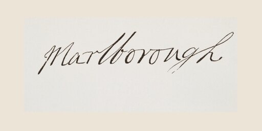 John Churchill 1St Duke of Marlborough 1650 to 1722 English General His Signature from the National and Domestic History of England by William Aubrey