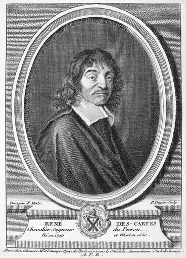 Rene Descartes (1596-1650) Nfrench Mathematician and Philosopher Copper Engraving French 18Th Century After Frans Hals Stretched Canvas - (24 X 36)