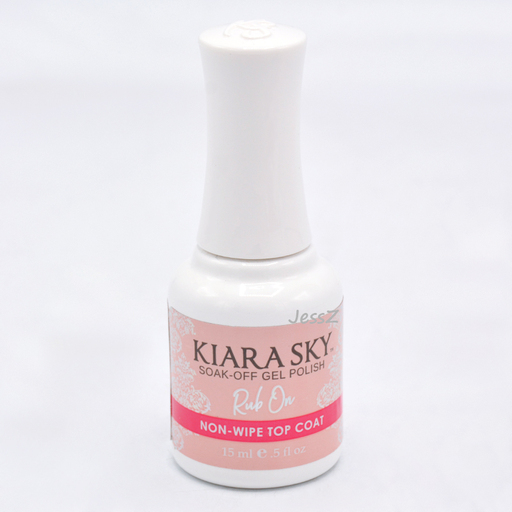 Kiara Sky Soak Off Gel Polish Rub on Non Wipe Top Coat 0.5 Oz