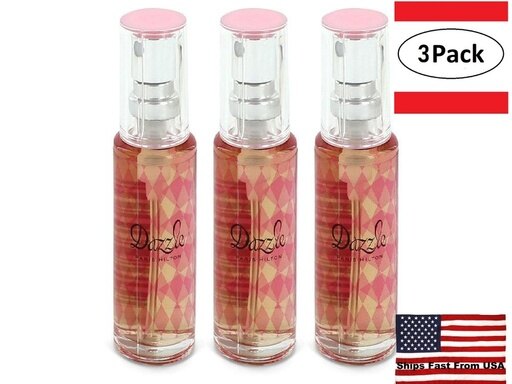 3 Pack Dazzle by Paris Hilton Mini EDP Spray (unboxed) 0.5 Oz  for Women